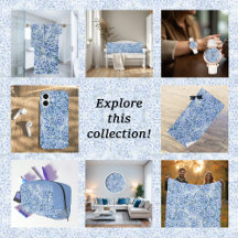 Gorgeous blue hydrangeas - floral pattern 