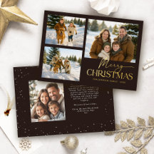 Modern Elegance Black & Gold Merry Christmas