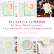 Pink Lemonade Modern Oh Baby Shower Party