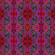Cool Trippy Magenta, Red and Green Wavy Pattern