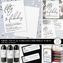Minimalist Fifty And Fabulous 50th Birthday Party