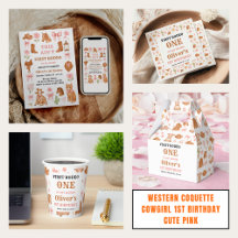 Western Coquette Cowgirl 1st Birthday Party 