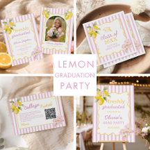 Freshly Graduated Lemon Graduation Party