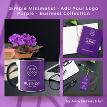 Simple Modern Add Business Logo - Purple