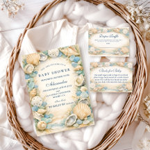 Oyster And Starfish Beach Baby Shower