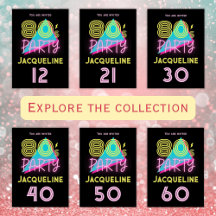 80s party invitation