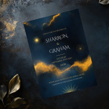 Celestial Wedding - Midnight Blue and Gold