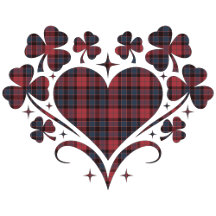 Rose Red Blue Black Plaid Tartan