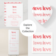 Valentine's Day Pink Red Love Party and Gifts