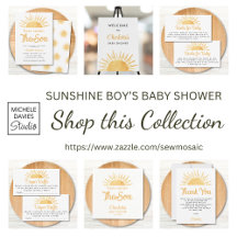 Sunshine Boys Baby Shower Collection