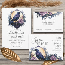 Gothic Boho Floral Raven & Rose Handfasting