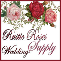 Burgundy Rustic Country Roses Vintage Collection