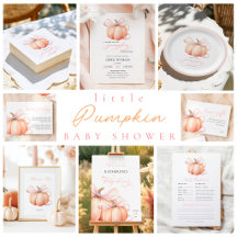 Little Pumpkin Pink Bow Baby Shower