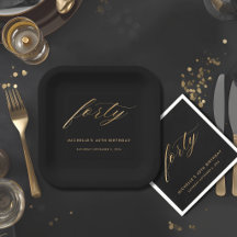 Black and Gold Party Supplies