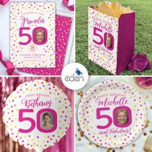 Colorful confetti photo 50th birthday