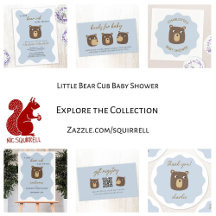Little Bear Cub Baby Shower Invitations & Supplies