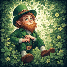 Whimsical Leprechaun for Mischief & Irish Luck