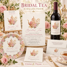 Elegant Blush Pink Floral Bridal Tea Party