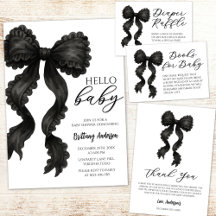 Black Bow Baby Shower