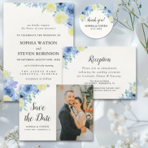 Blue Mediterranean Lemon Wedding