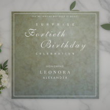 Elegant Sage Gold Birthday