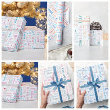 Custom Personalized Names Gift Wrapping Paper