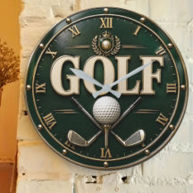 Vintage Golf Wall Clocks Collection   Funny Golf 