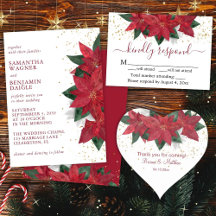 Elegant Poinsettia Christmas Wedding Suite