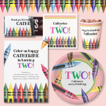 Kids Crayon 2nd Birthday Party