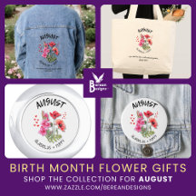 BIRTH MONTH FLOWER Gifts for Mom AUGUST Birthdays