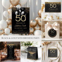Gold Diamonds 50th Birthday Party