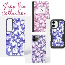 Personalized Monogram Butterfly Phone Cases