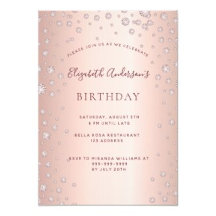 90th Birthday - rose gold sparkling diamonds