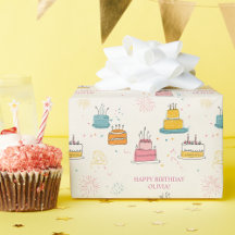 Personalized Birthday Gift Wrap & Party Supplies