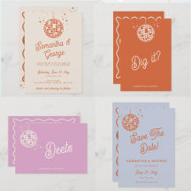 Retro Groovy Disco Ball Wedding Suite