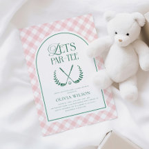 Let's Par-Tee Preppy Golf Girl Baby Shower