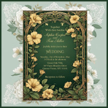 Luxurious Alphonse Mucha Art Nouveau Wedding 