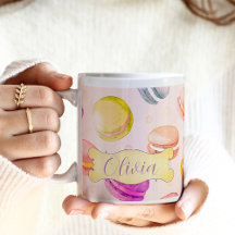 Fun Macarons Watercolor Pattern Collection