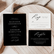 Elegant Calligraphy Black and White Wedding