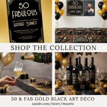 Black Gold 50 and Fabulous Art Deco Birthday 