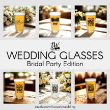 Wedding Favor Glasses for the Bridal Party