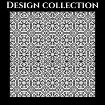 Black and White Abstract Flower Design