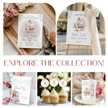 Vintage Bassinet Blush Floral Baby Shower