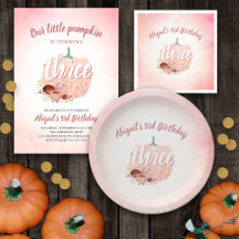 Our Little Pumpkin Fall 3rd Birthday Party