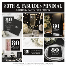 Eighty & Fabulous Modern Minimal Birthday Party