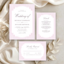 Pastel Lavender Striped Wedding Suite