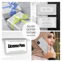 Silver Glitter Texture White Sparkling Shiny