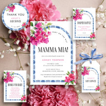 Mamma Mia Floral Mediterranean Baby Shower