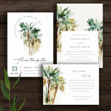 Tropical Watercolor Palm Trees Collection