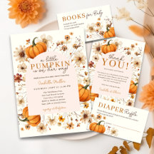 Fall Pumpkin Floral Baby Shower Theme